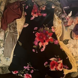 mini black ruffled dress